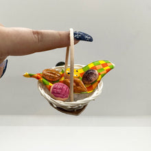 Load image into Gallery viewer, 1 PC Miniature Fridge Magnet Basket with Mexican Sweet Bread CANASTITA CON PAN Y IMAN (Picked Randomly)