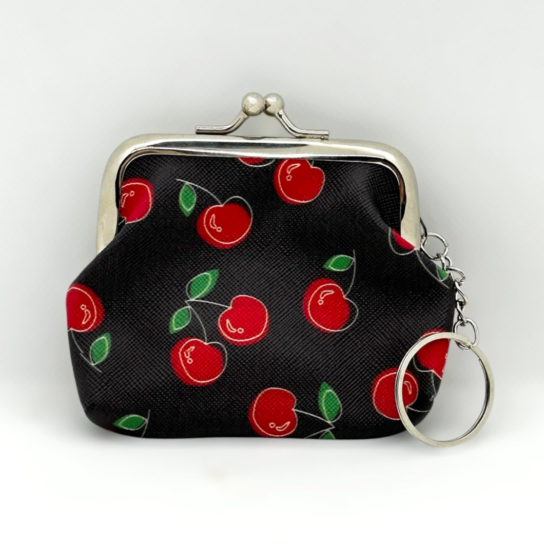 Cherry Coin Purse Keychain