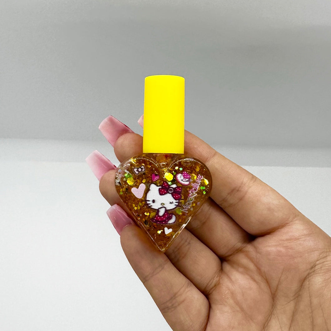 Cute Cat Character Heart Shape Mini Lipgloss