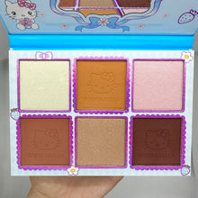 Load image into Gallery viewer, Blue Cute Cat Blush, Highlighter, and Contour Palette