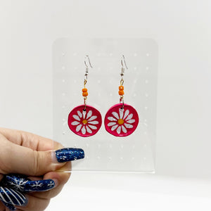 Flower Plate Earrings