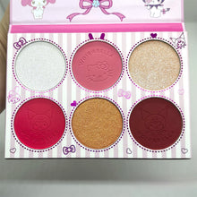 Load image into Gallery viewer, Pink Cute Cat and Friends Blush and Highlighter Palette