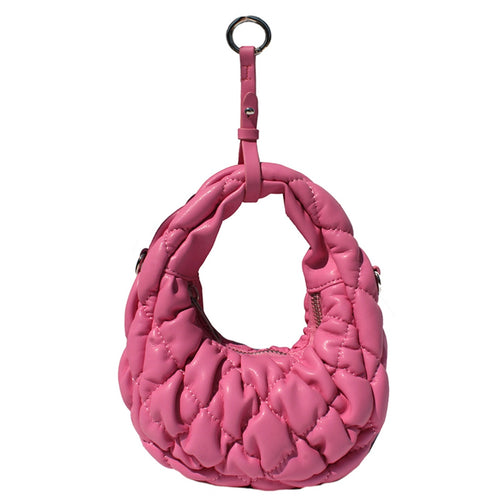 QUILTED CUSHION ZIPPER PURSE CHARM