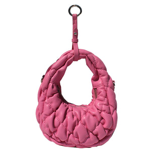 QUILTED CUSHION ZIPPER PURSE CHARM