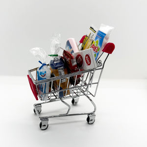 10 PCS Miniature Magnets with Mini Shopping Cart