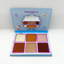 Load image into Gallery viewer, Blue Cute Cat Blush, Highlighter, and Contour Palette