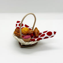 Load image into Gallery viewer, 1 PC Miniature Fridge Magnet Basket with Mexican Sweet Bread CANASTITA CON PAN Y IMAN (Picked Randomly)