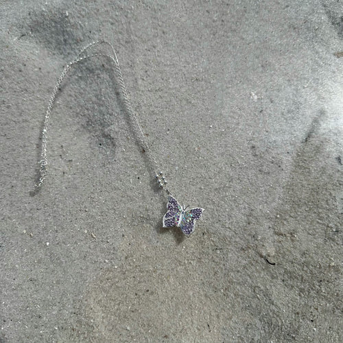 Light Purple Butterfly Necklace
