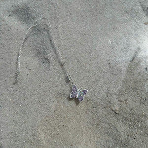 Light Purple Butterfly Necklace