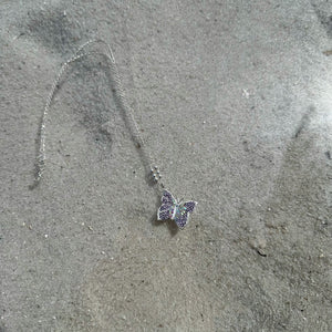 Light Purple Butterfly Necklace
