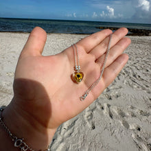 Load image into Gallery viewer, Natural Dried Yellow Flower Necklace - .925 Silver