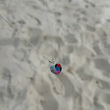 Load image into Gallery viewer, Half Flower Heart Necklace - .925 Silver