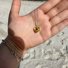Load image into Gallery viewer, Natural Dried Yellow Flower Necklace - .925 Silver