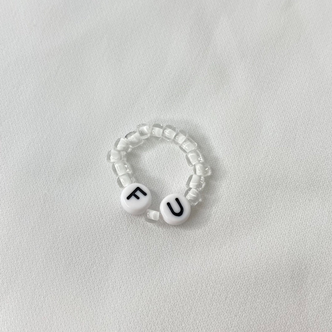 FU letter text abbreviation bead ring