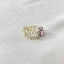 Load image into Gallery viewer, Heart Gemstone Beaded Ring