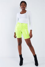 Load image into Gallery viewer, Keep Moving Faux Leather Biker Shorts