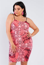 Load image into Gallery viewer, Very Sneaky Snake Print Mini Dress - Plus Size