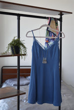 Load image into Gallery viewer, Ashanti Satin Lace Trim Mini Dress