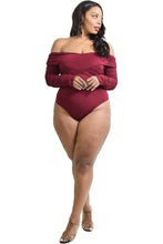 Load image into Gallery viewer, Crossed My Mind Long Sleeve Bodysuit - Plus Size