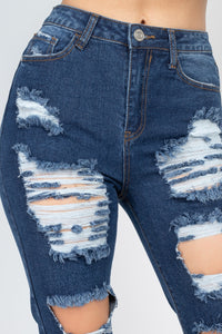 Lila Distressed Straight Leg Jeans