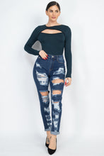 Load image into Gallery viewer, Lila Distressed Straight Leg Jeans