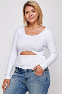 Long Sleeve Cut-out Top