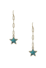 Load image into Gallery viewer, Chain Link Star Earrings