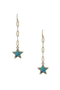 Chain Link Star Earrings