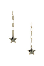 Load image into Gallery viewer, Chain Link Star Earrings