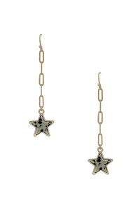 Chain Link Star Earrings