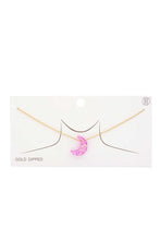 Load image into Gallery viewer, Iridescent Moon Gold Dipped Necklace