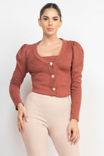Load image into Gallery viewer, Geometric Cami Puff Sleeves Blazer Top Set