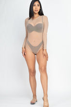 Load image into Gallery viewer, Lana Sheer Mesh Long Sleeve Bodysuit