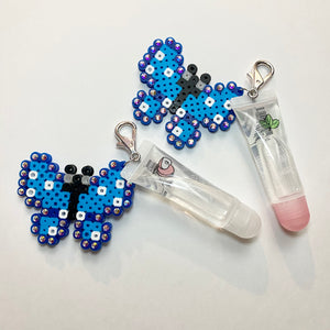Blue Butterfly Gloss Keychain