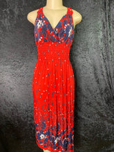 Load image into Gallery viewer, Lorena Midi Dress (Red w/ Dark Blue)