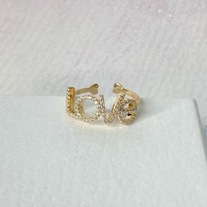 "Love" Rhinestone Ring