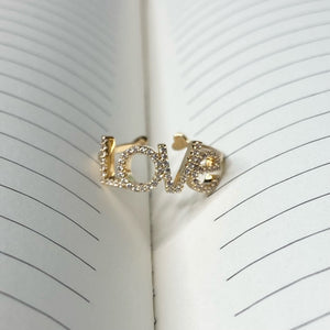 "Love" Rhinestone Ring