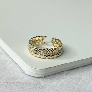 Greek Goddess Gold Ring