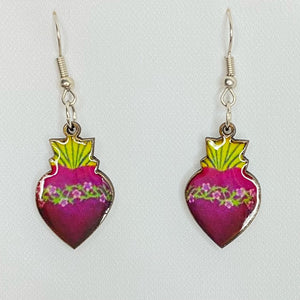 Sacred Mexican Heart Earrings