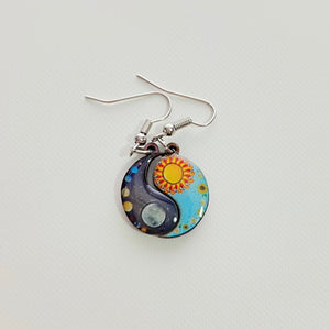 Moon And Sun / Yin Yang Earrings