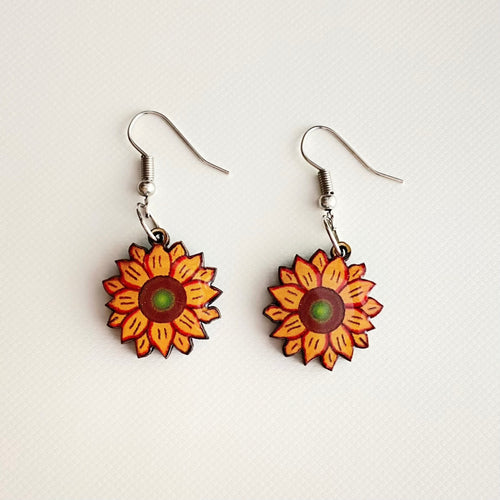 sunflower earrings