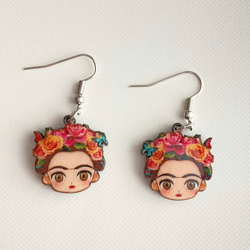 frida head earrings