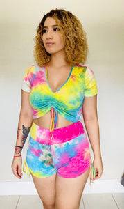 Tie Dye Baddie Two Piece Set