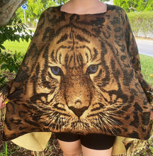 Load image into Gallery viewer, Tiger Poncho Sweater Pullover - ONE SIZE