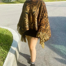 Load image into Gallery viewer, Tiger Poncho Sweater Pullover - ONE SIZE
