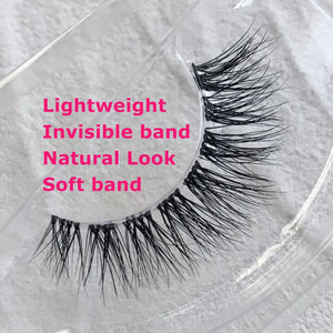 Buttercup Eyelashes - Clear Band