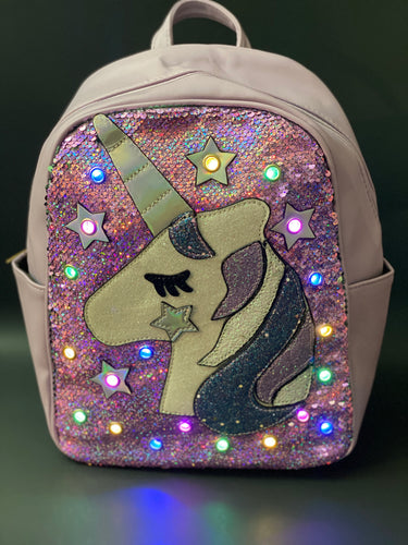 Light Up Unicorn Sequin Backpack