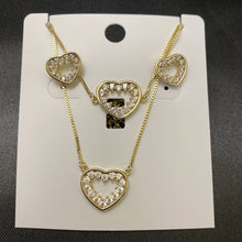 Load image into Gallery viewer, Heart Rhinestone jewelry set