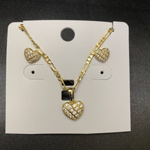 Load image into Gallery viewer, Strong Love Rhinestone Heart Jewelry Set