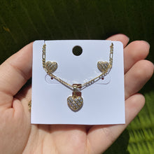 Load image into Gallery viewer, Strong Love Rhinestone Heart Jewelry Set